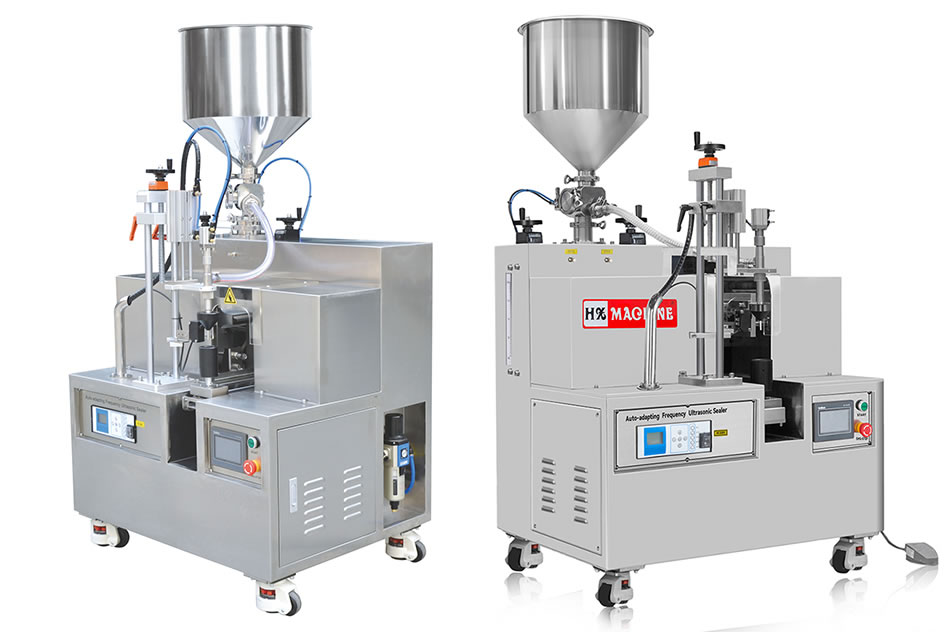 HX-002 Semi-Automatic Cosmetic Liquid Cream Tube Filling Sealing Machine