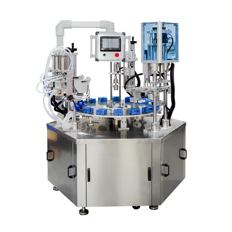 HX-006FC Semi-Automatic Bottle Filling Capping and Sealing Machine