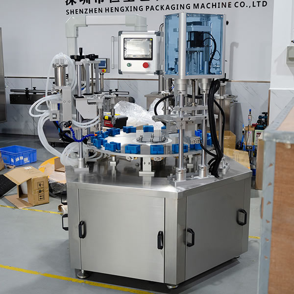 HX-006FC Semi-Automatic Bottle Filling Capping and Sealing Machine