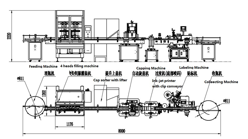 HX-40AF Automatic Bottle Filling And Capping Machine