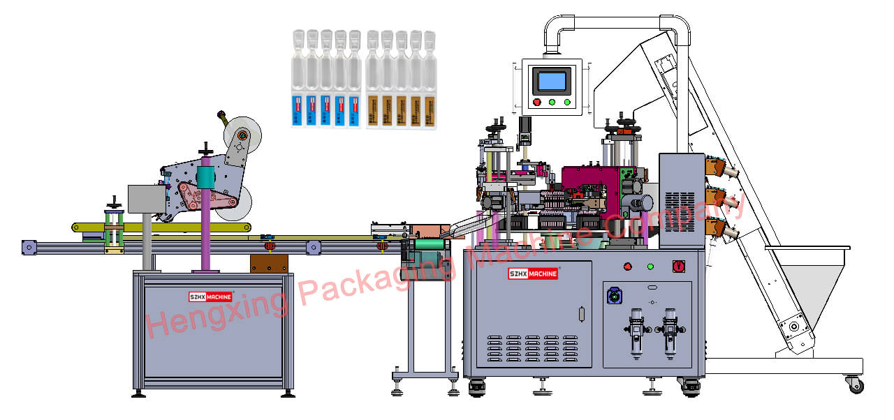 HX-005S2 Cosmetic lotion automatic dual chamber cosmetic tube filling machine and sealing machine