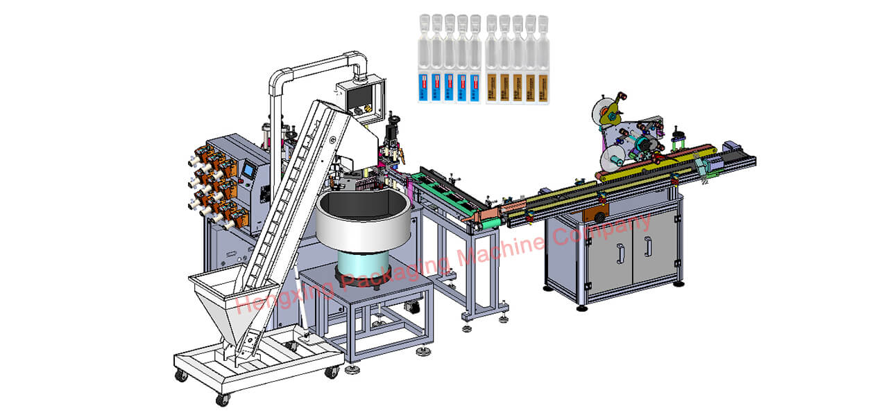 HX-005S2 Cosmetic lotion automatic dual chamber cosmetic tube filling machine and sealing machine